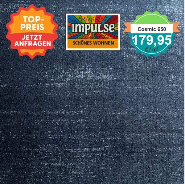 „Jab Cosmic Velours Teppich 4 m breit – weiches, luxuriöses Wohnzimmerambiente“